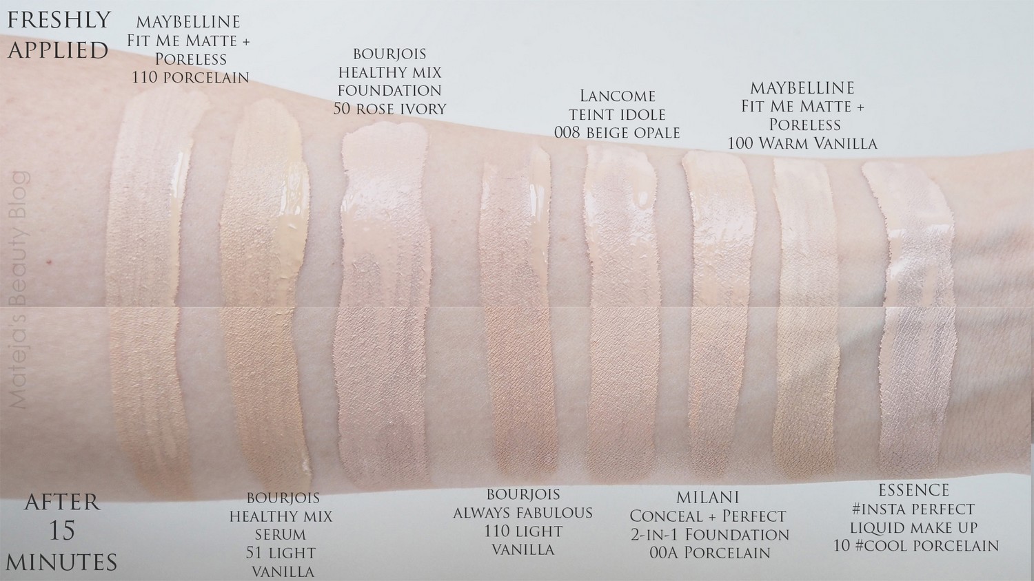 Lancome Teint Idole Ultra Wear свотчи